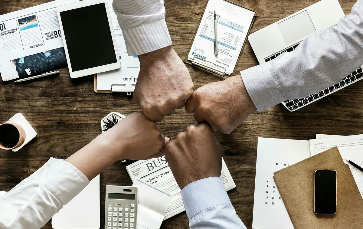 teamwork, cooperation, brainstorming, business, finance, office, team, partners, flat lay, meeting, collaboration, corporation, management, support, team buildi