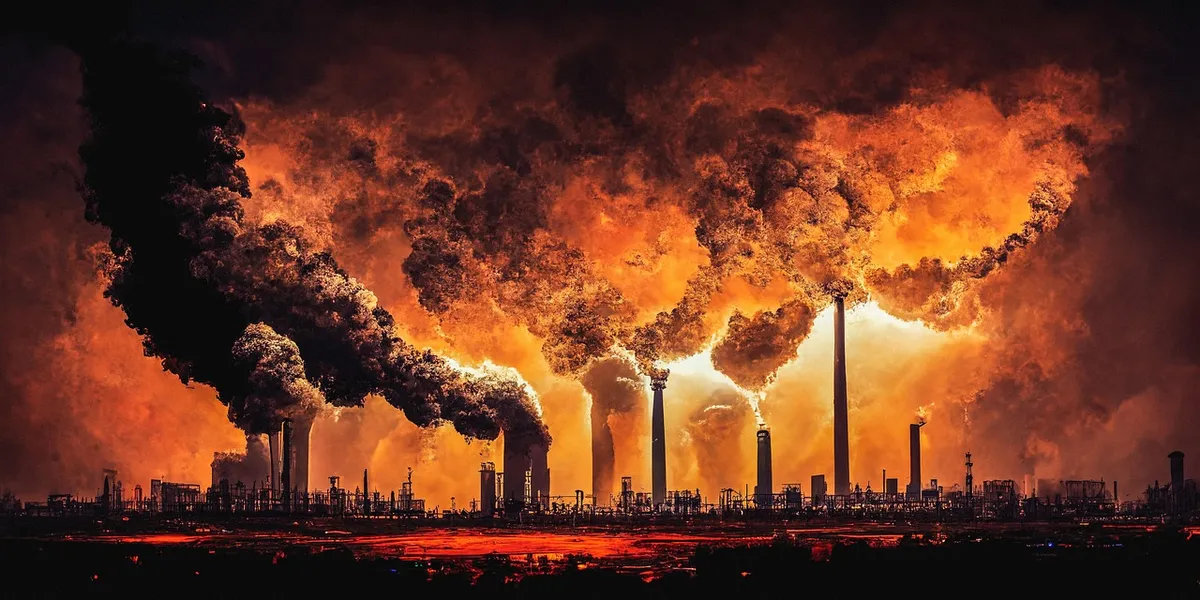 ai generated, fantasy, drawing, energy, power plant, energy crisis, factory, pollution, crisis, emissions, air pollution, air pollution, air pollution, air poll